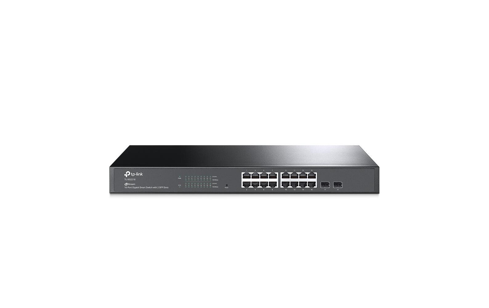 Switch TL-SG2218 18 Port<br>JetStream 16-Port Gigabit Smart Switch mit 2 SFP-Slots