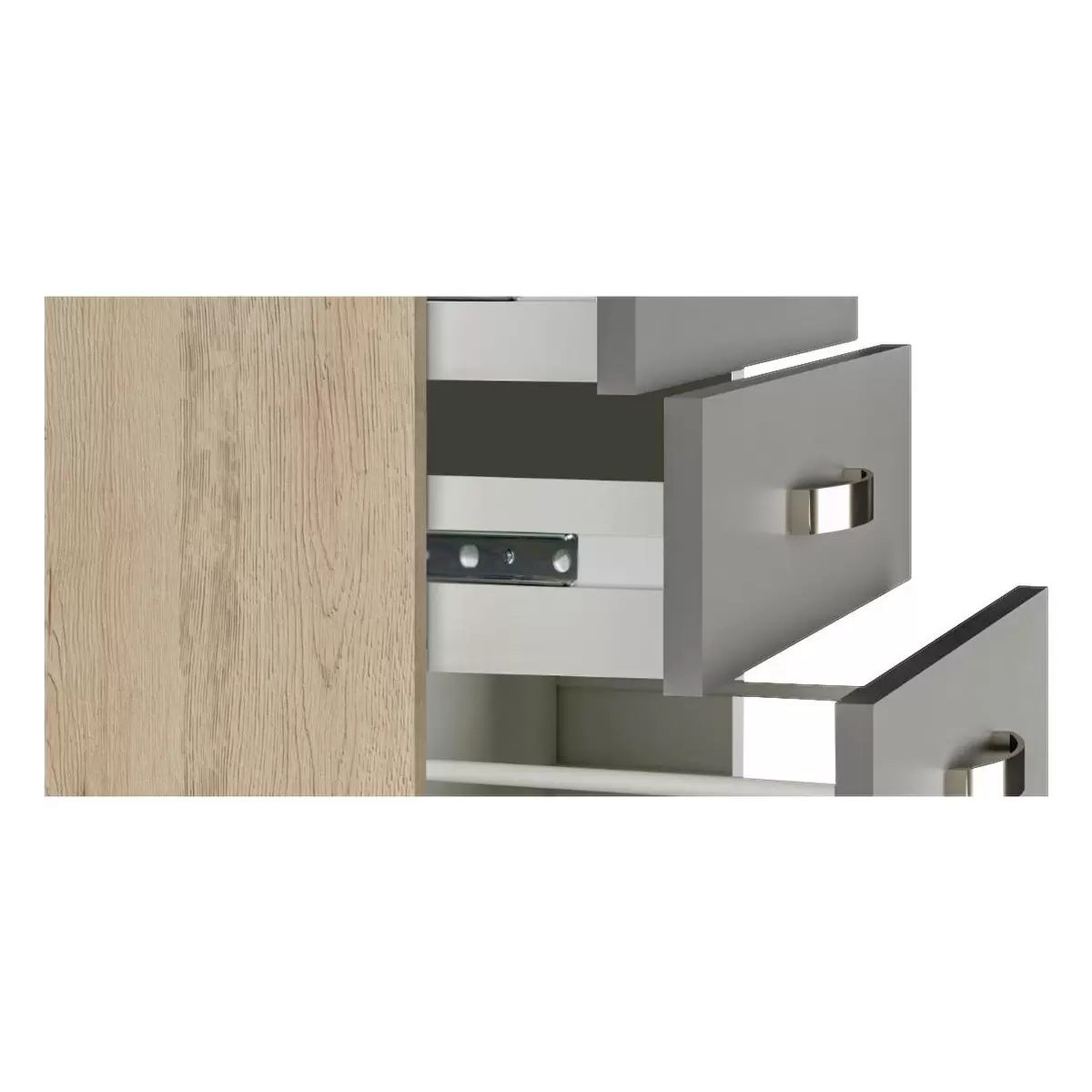 Küchenunterschrank Shadow grau,Eiche