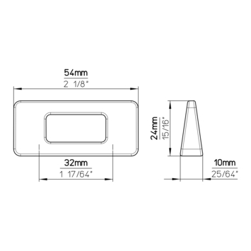Greep Marion rvs look 54mm