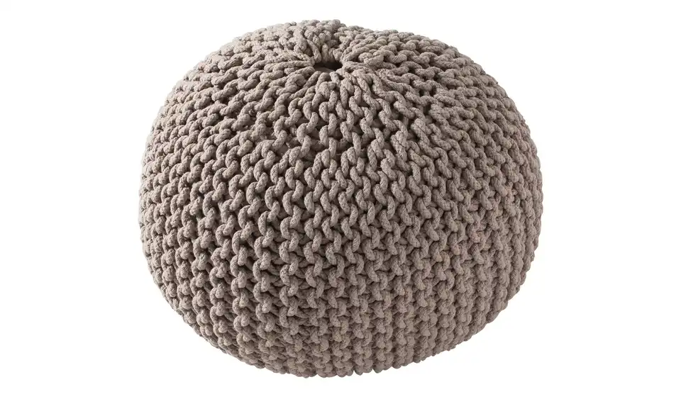 como Strickpouf Taupe 50 cm