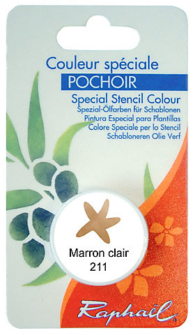 Godet d'huile solide spéciale pochoir marron clair