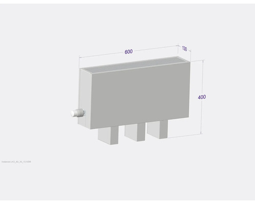 Licon Heat KORALINE Optimal LKO Nieuwe vrijstaande convectorkachel H 400 x L 600 x D 130 mm wit