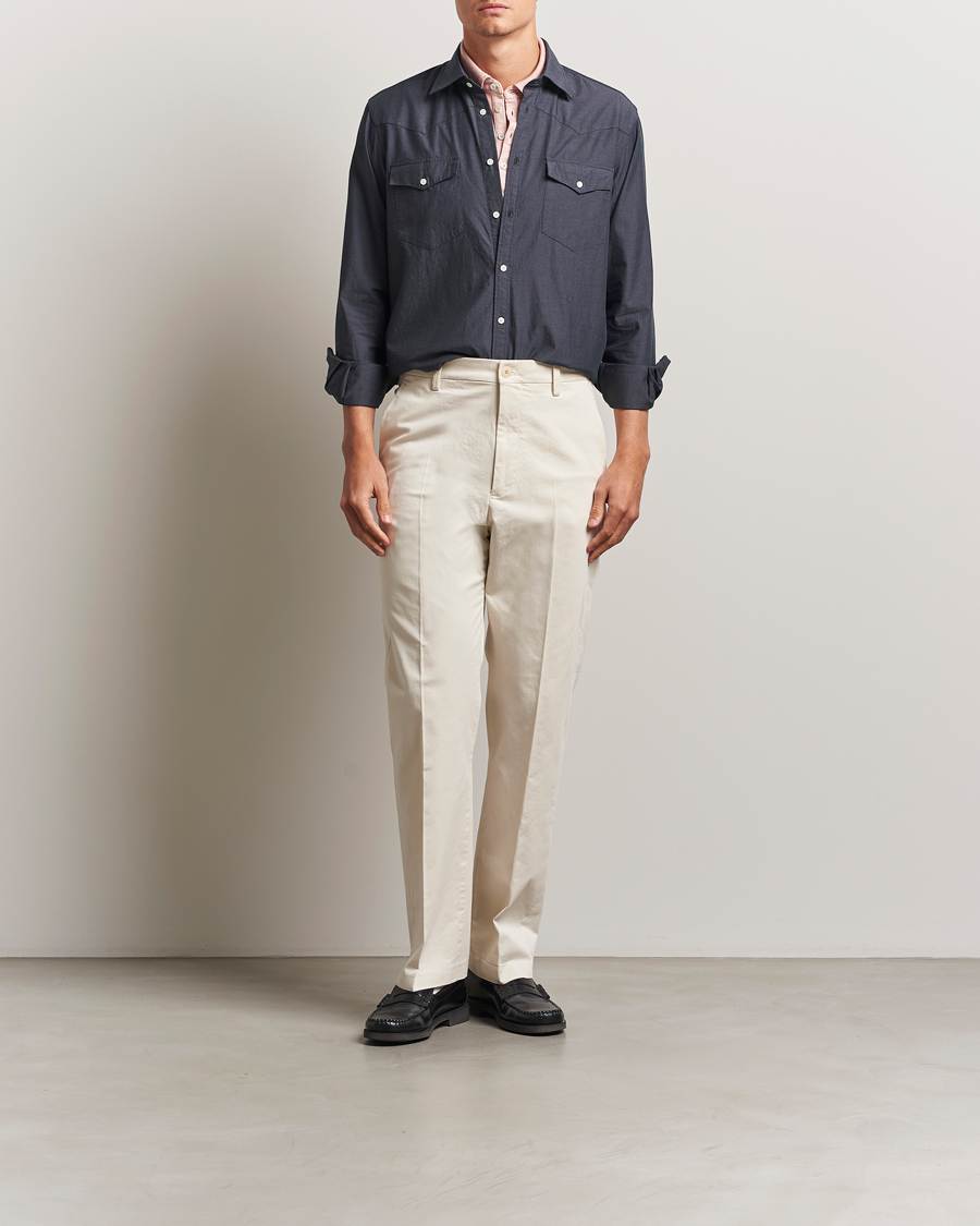 Massimo Alba Arizona Western Shirt Dark Blue