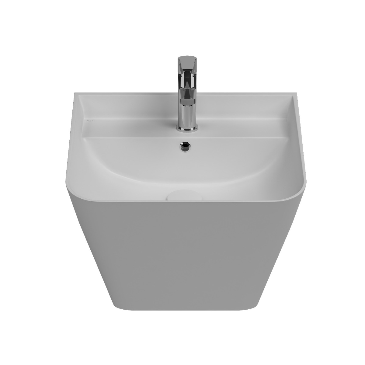 Isvea Sott Aqua hangende wastafel 50cm wit mat