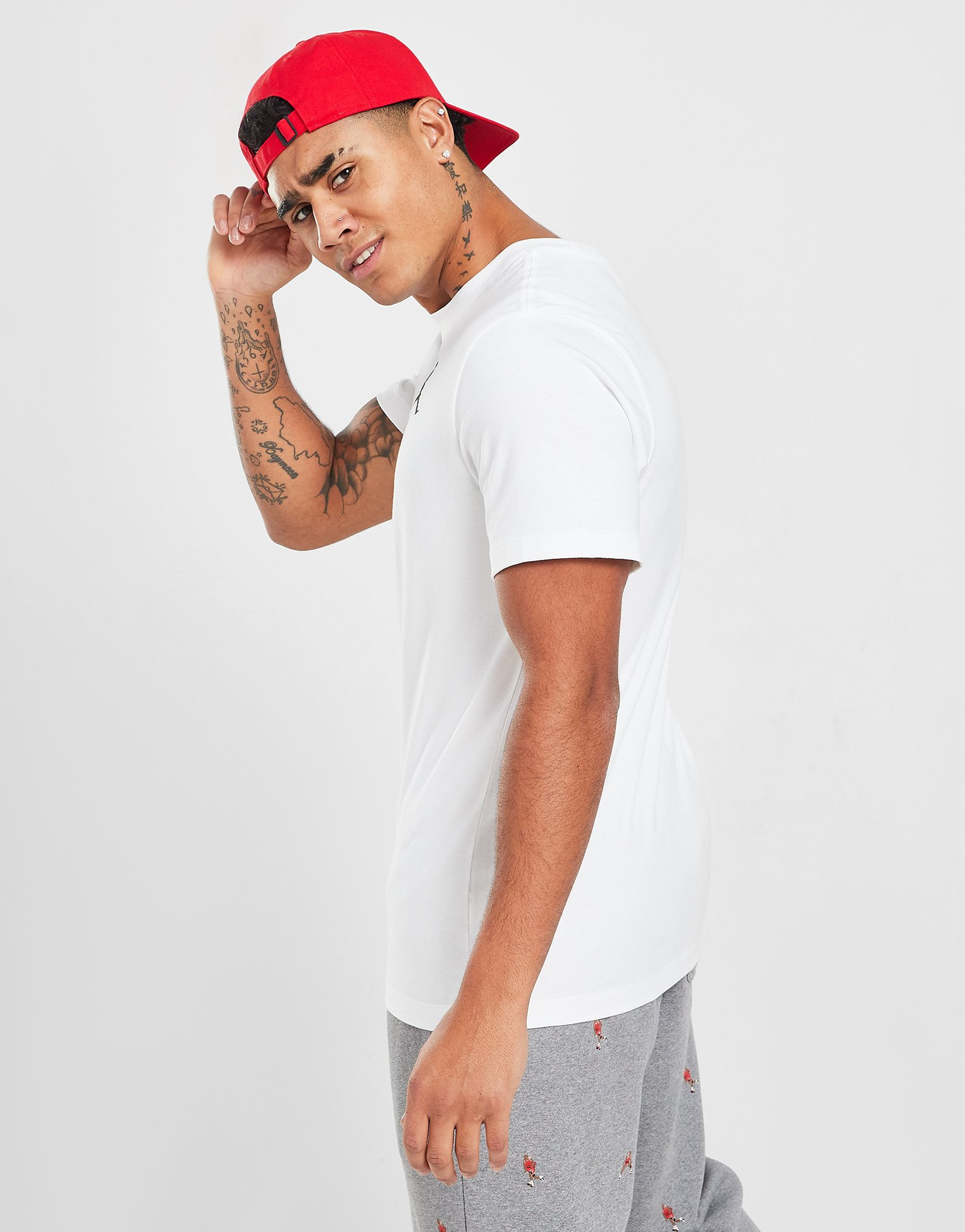 Jordan T-Shirt à Petit Logo Brodé Homme