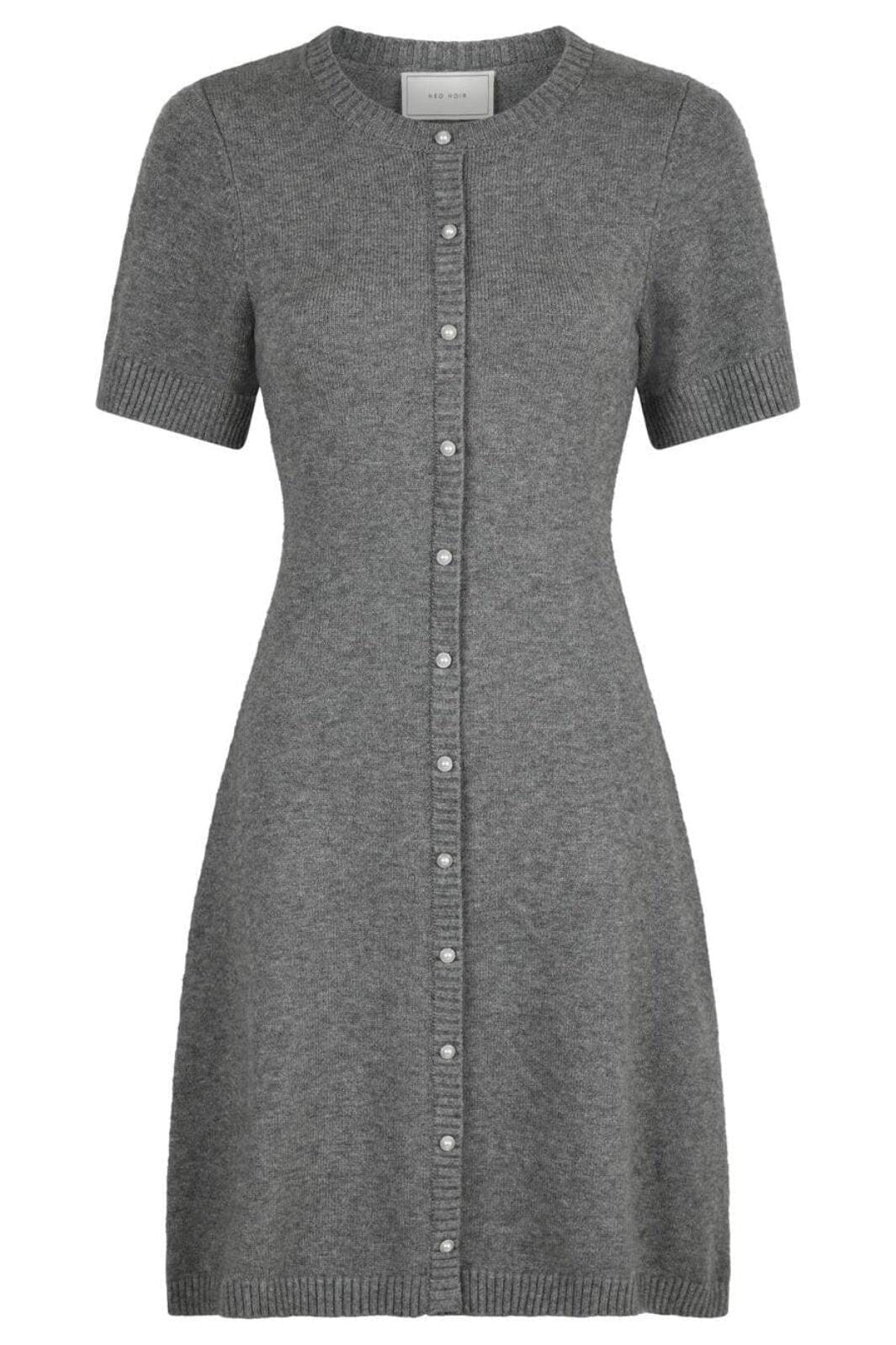 Neo Noir Elise Knit Dress dark grey melange