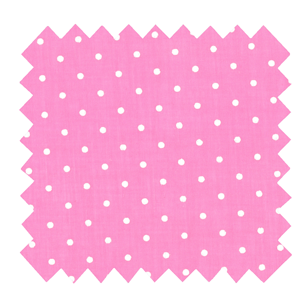 Tissu Coton Au Mètre Pois Rose