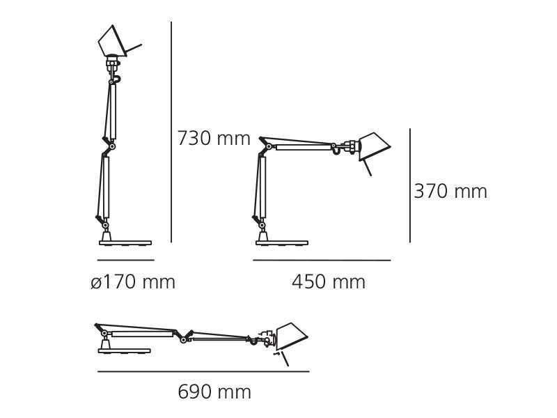 Tolomeo Micro bureaulamp LED 2700K