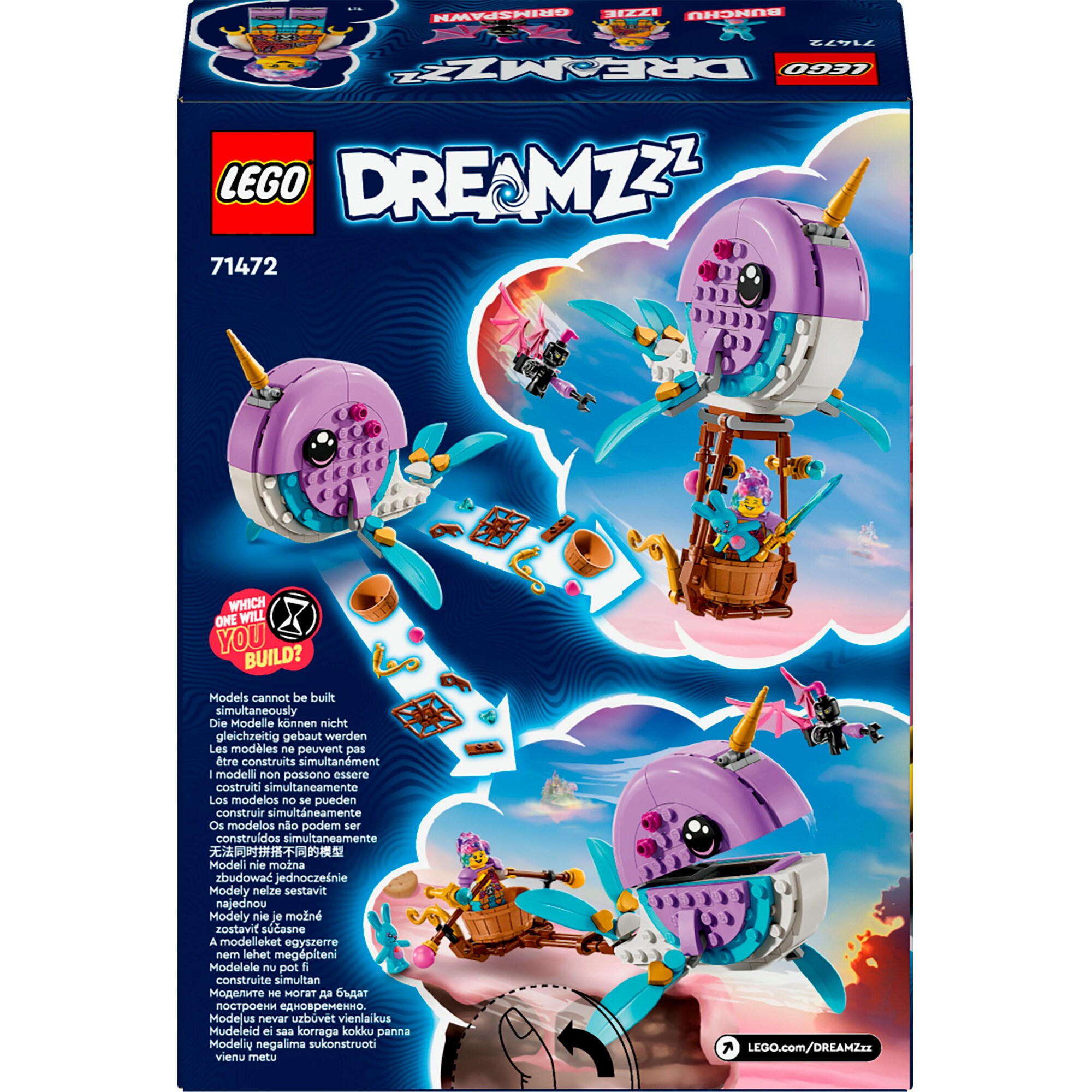 LEGO Konstruktionsspielzeug DreamZzz Izzies Narwal-Heißluftballon