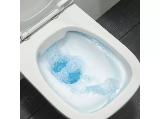 WC suspendu sans bride JACOB DELAFON Vox avec son abattant déclipsable à descente progressive