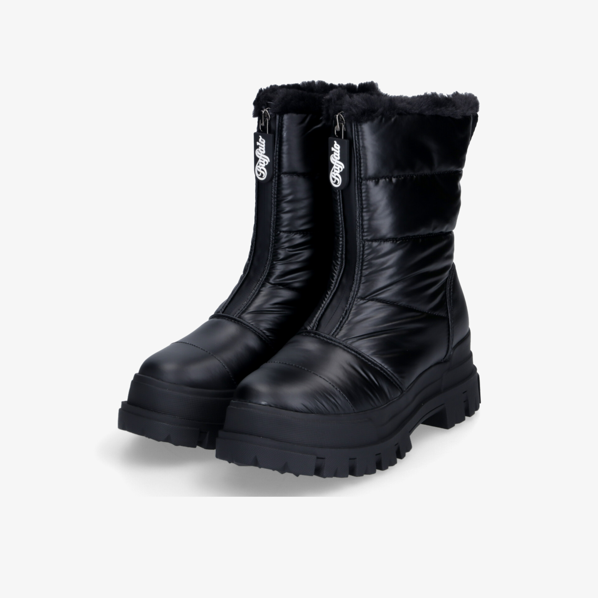 Buffalo Aspha Quilt Damen Biker Boots schwarz