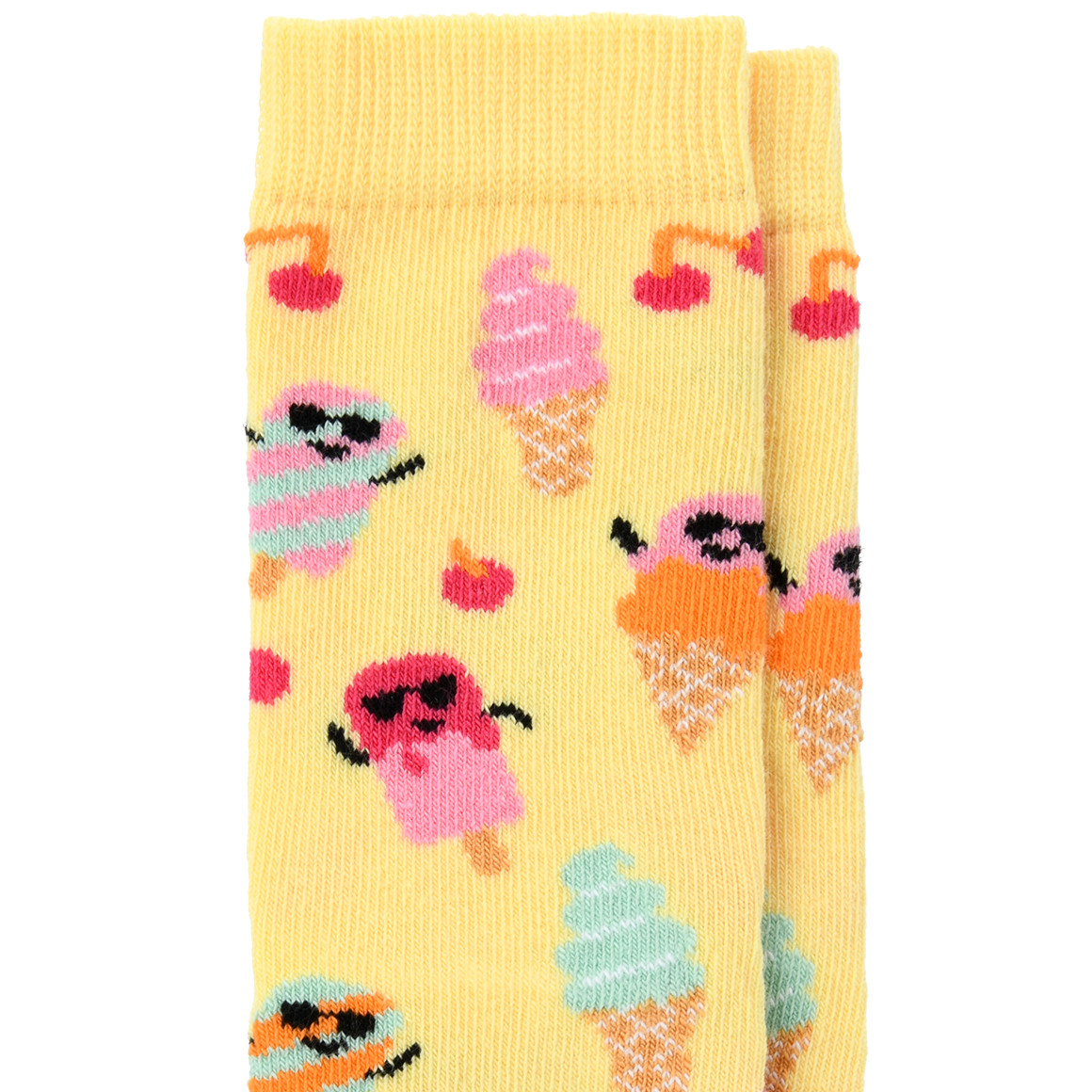 Topolino 1 Paar Mädchen Socken mit lustigen Motiven hellgelb