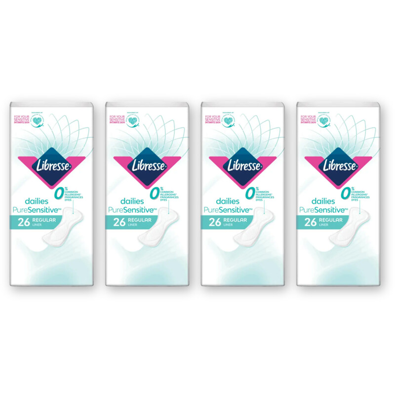 Libresse Pure sensitive regular inlegkruisjes 4pk
