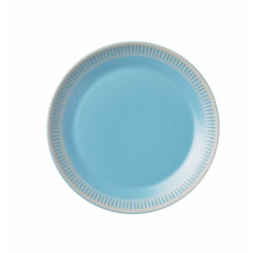 Knabstrup Colorit Tallerken, Turkis, 19 cm