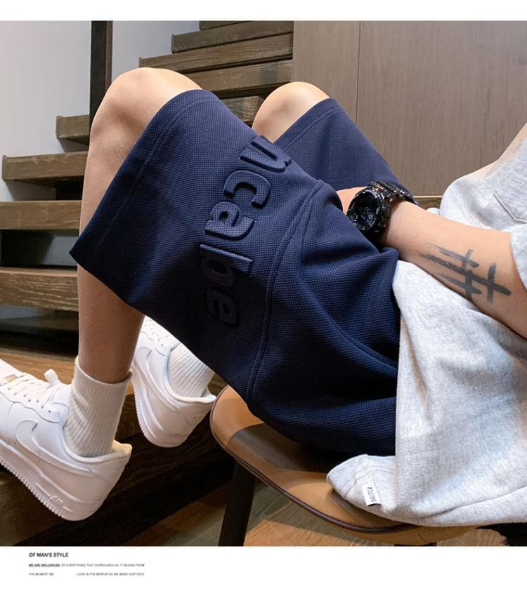 Stone Leo - Shorts met trekkoord en letters
