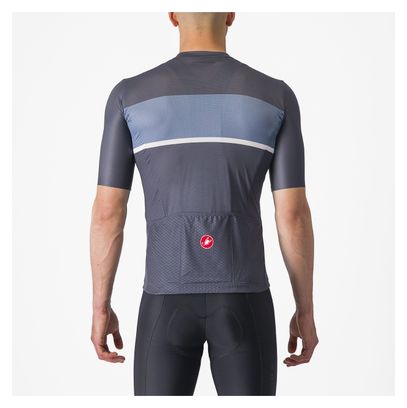 Maillot Manches Courtes Castelli Tradizione Bleu/Gris