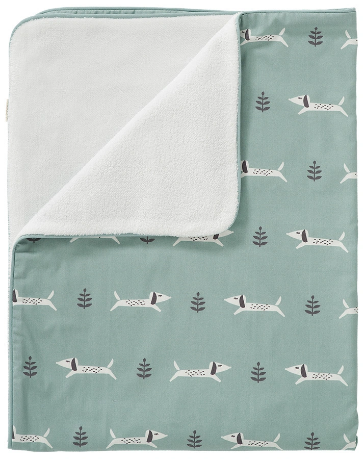 Kuscheldecke DACHSY (80x100) in hellblau