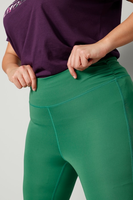 7/8-Leggings, Tight Fit, Funktions-Jersey, geraffter Elastikbund