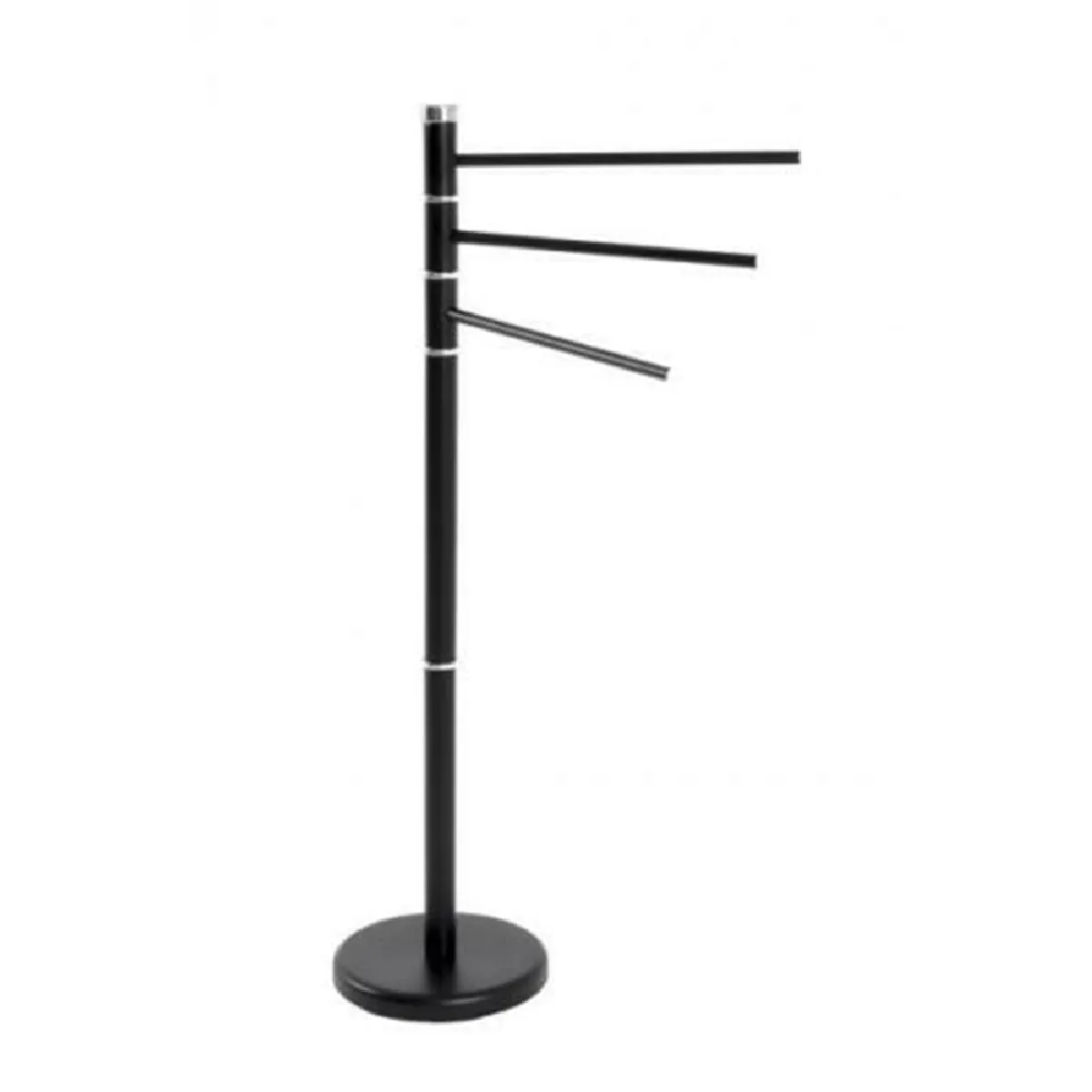 Pegane Porte-serviettes noir en acier