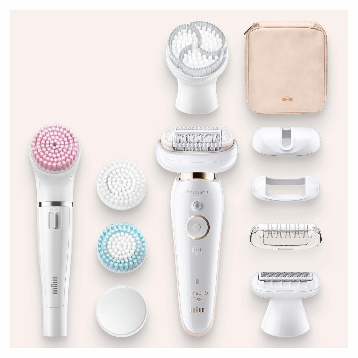Braun Silk-épil 9 Flex Epilierer Set mit flexiblem Kopf und 9 Aufsätzen