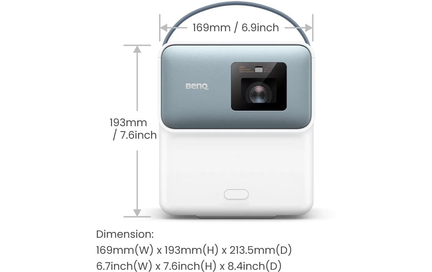 Projektor GP100<br>Tragbarer Beamer mit kraftvollem Bass für Streaming & Gaming