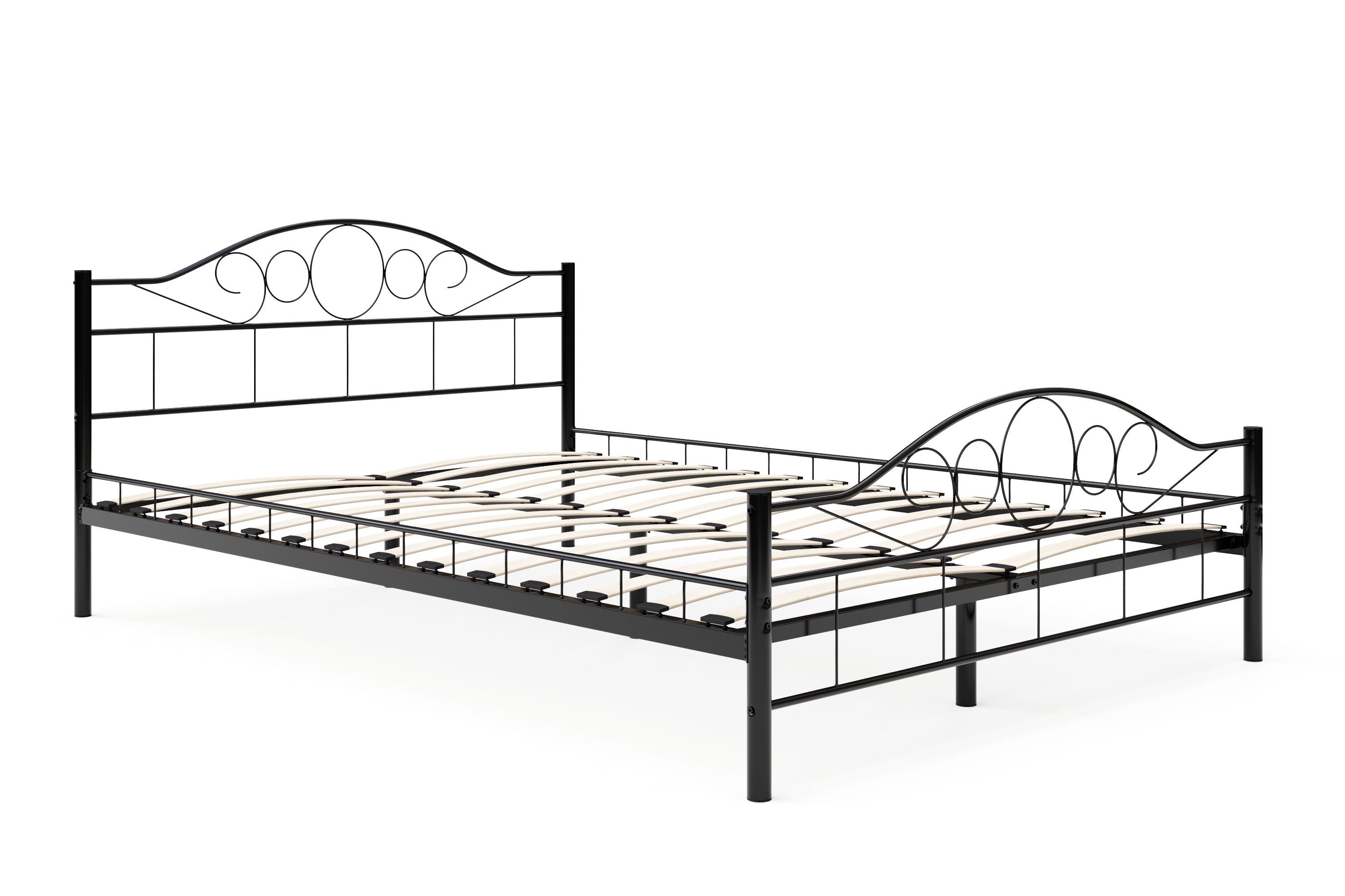 Metallbett AURELIE 140 x 200 cm schwarz