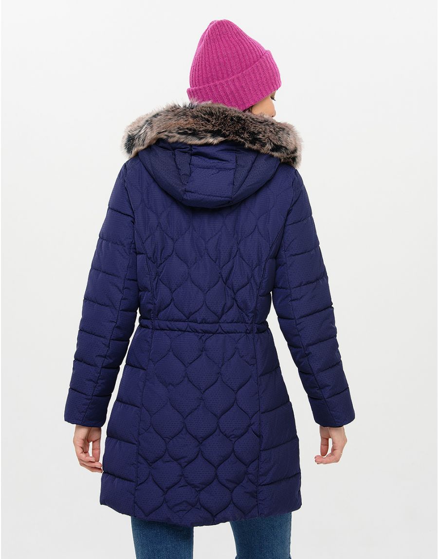 Doudoune longue violet