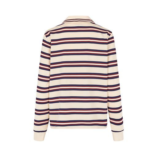 mbyM Polla-M Polotrøje, Navy Bordeaux Stripe, XL