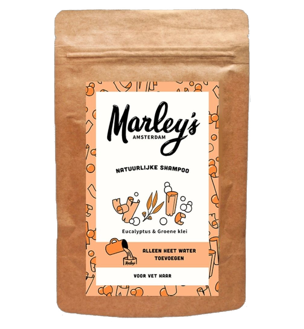 Marley’s Shampoovlokken vet haar eucalyptus &groene klei (50 gr)