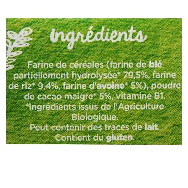 Modilac Mes Céréales Bio Cacao Dès 6 mois 250g