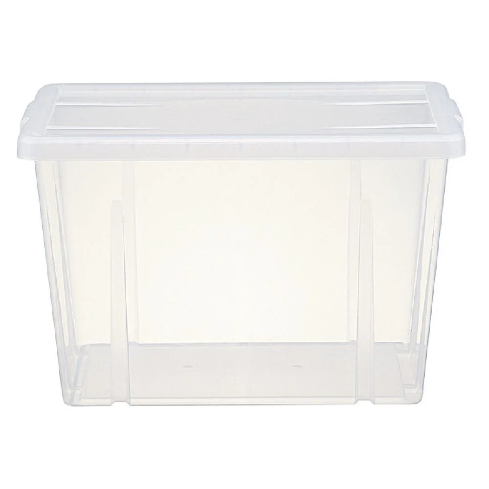 Boîte de rangement transparente avec couvercle 18,8L
