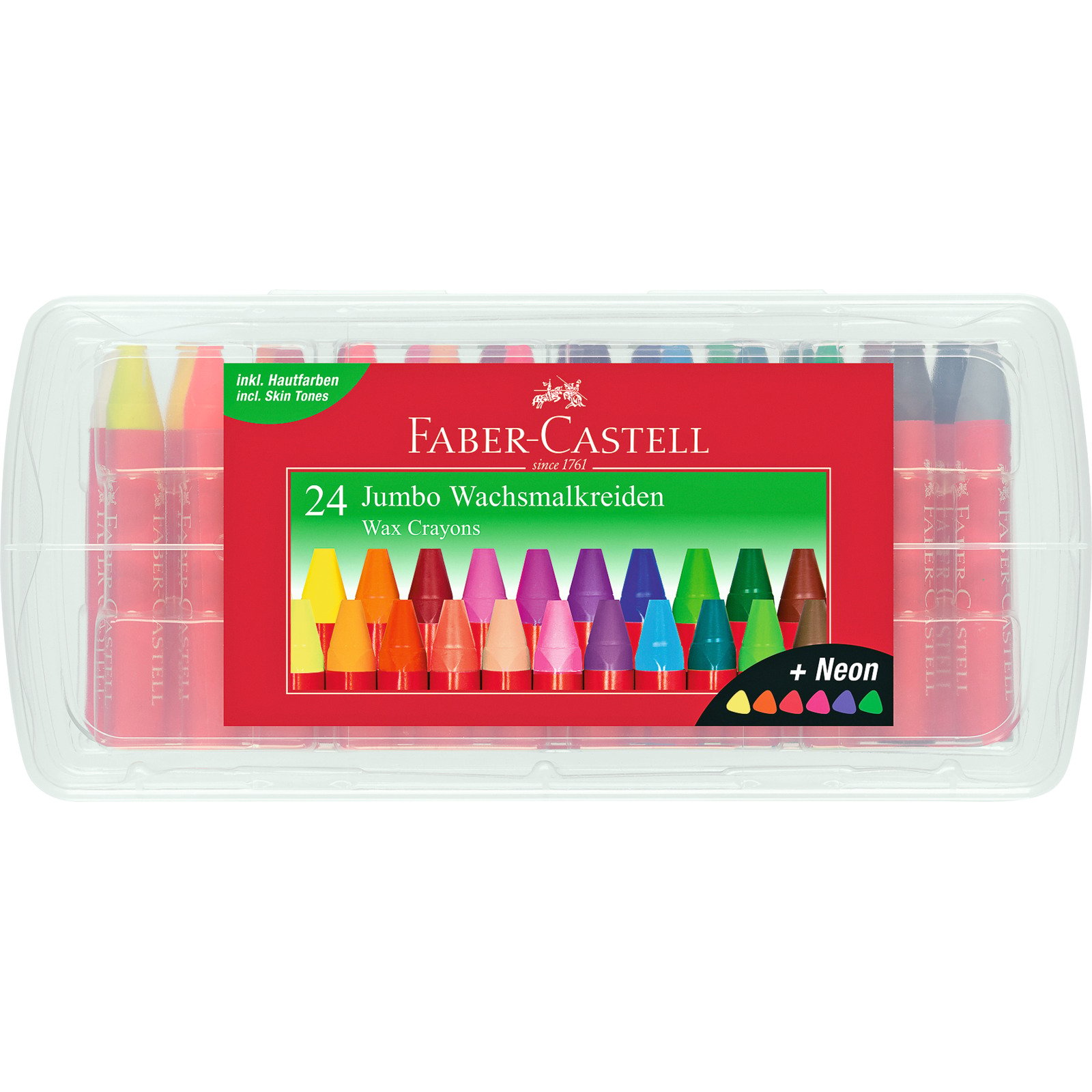 Faber-Castell Jumbo Wachsmalkreiden, 24 Stück