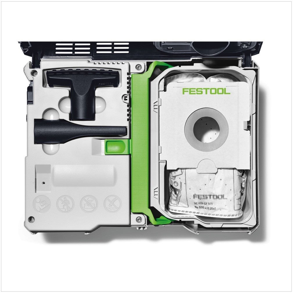 Festool CTL SYS Cleantec Mobiele Stofzuiger 4,5 l Stofklasse L (584173) + Draagriem, Mondstukken, Zuigslang