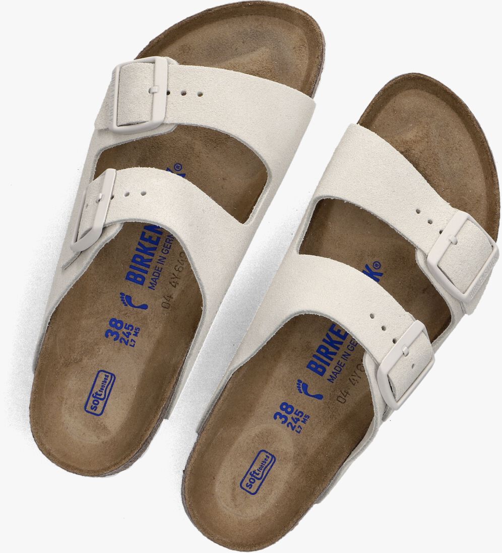 beige birkenstock teenslippers arizona soft