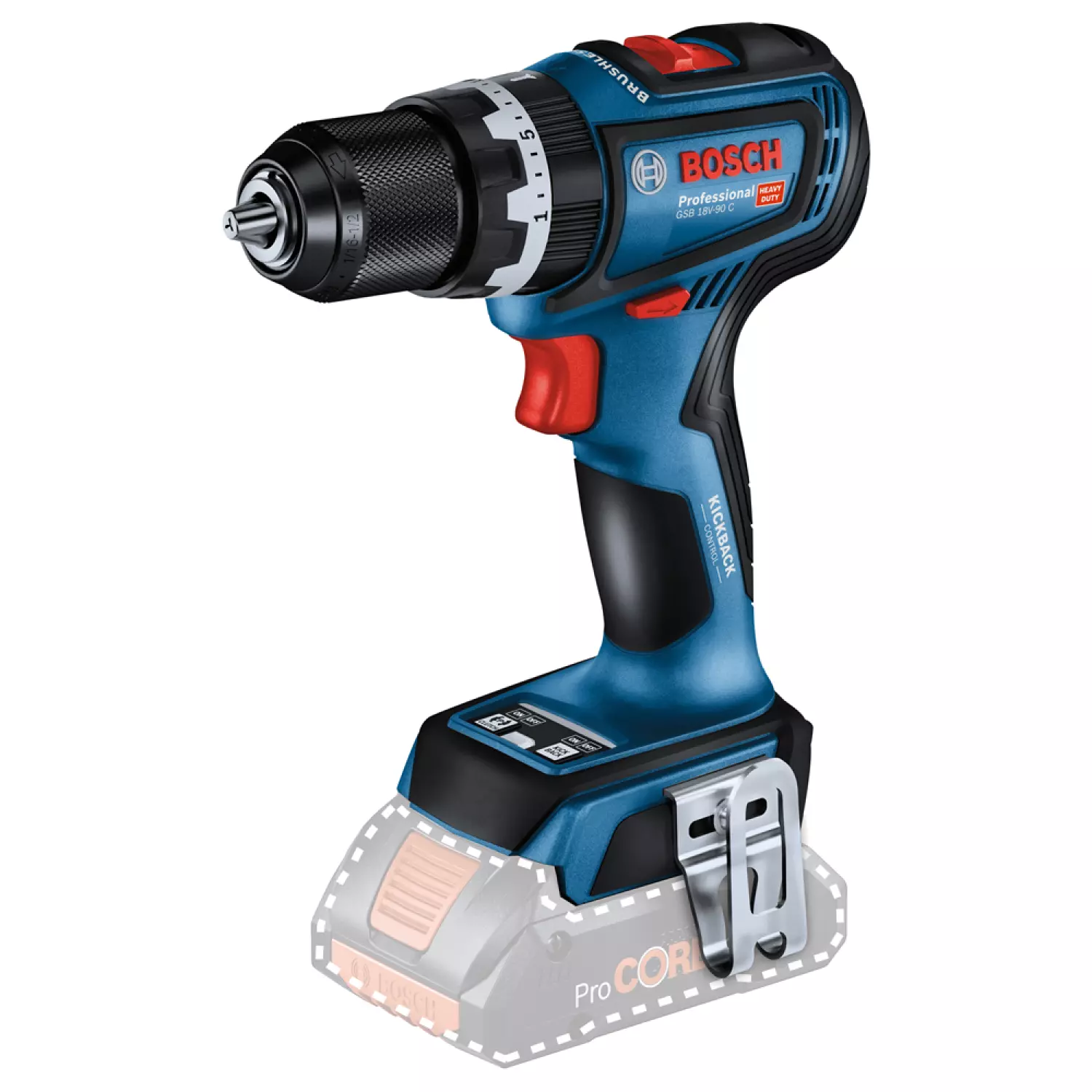 Bosch GSB 18V-90 C 18V Li-ion Accu schroefklopboor body in L-Boxx - 64 Nm
