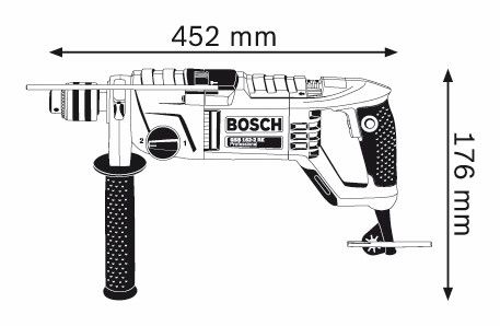 Bosch GSB 162-2 RE Klopboormachine in Koffer - 060118B000