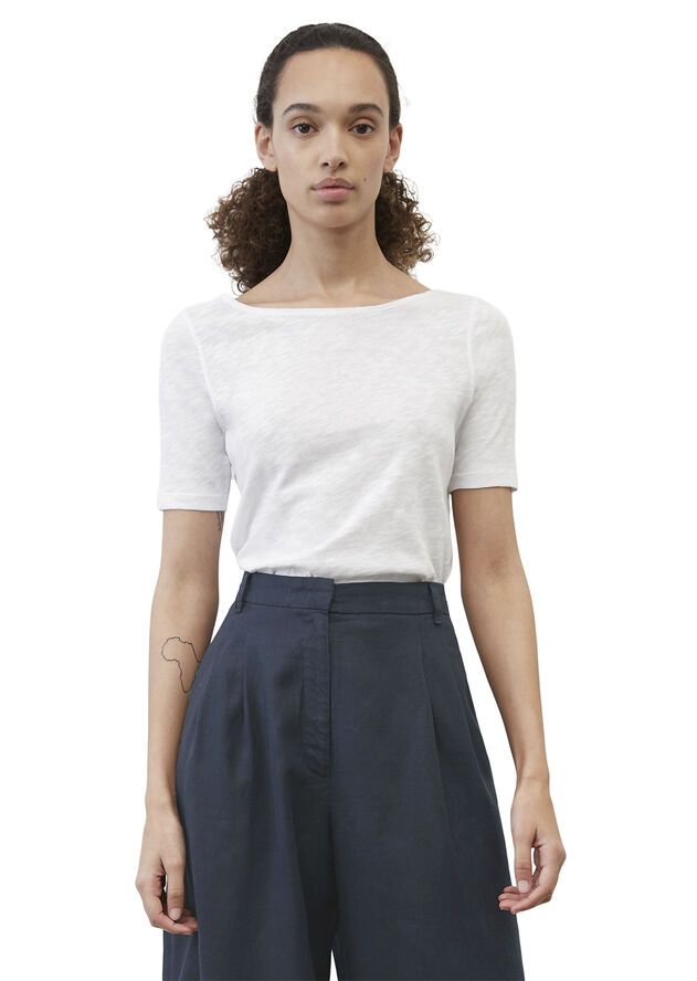 Marc O’Polo T-shirt, short-sleeve, boat-neck White
