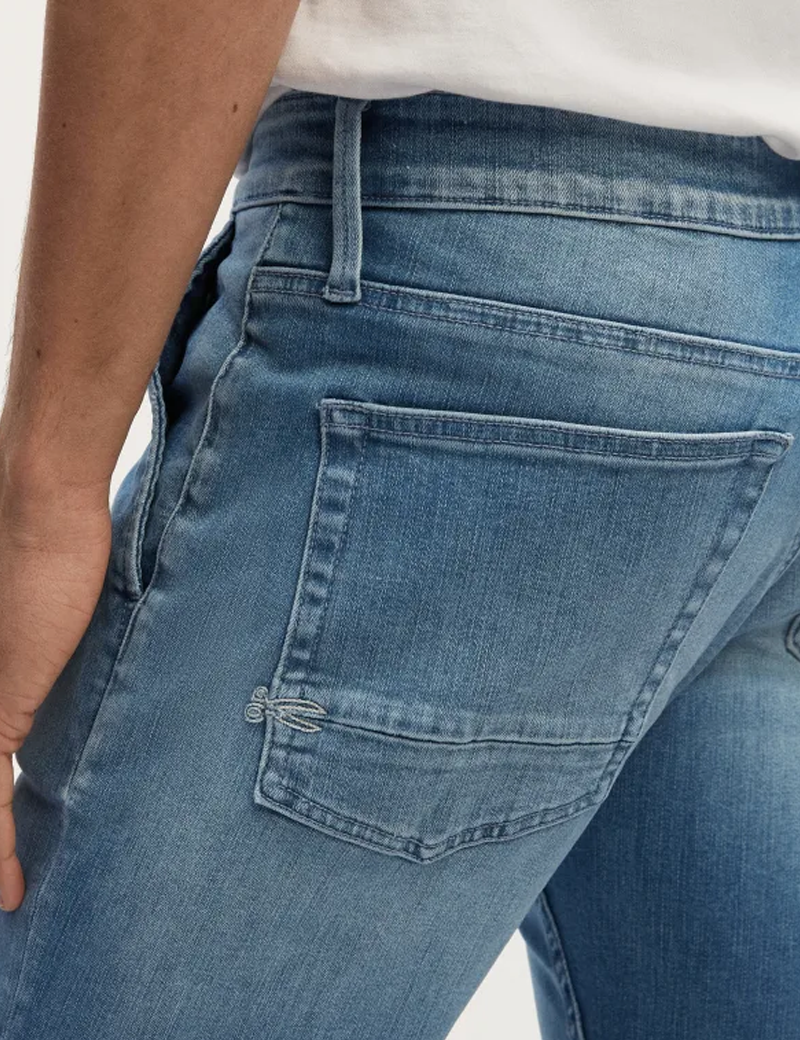 DENHAM JEAN HOMME YORK COUPE SLIM BLEU DÉLAVÉ