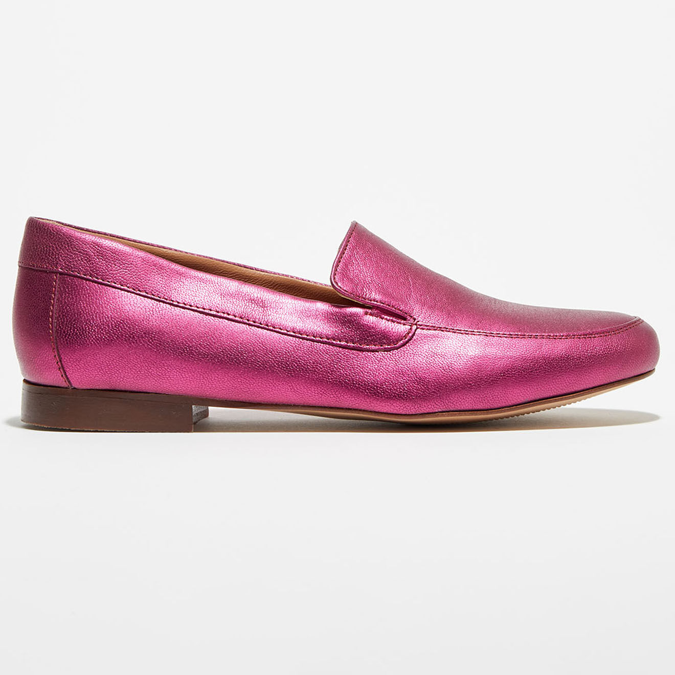 Quartier Latin Mocassins en Cuir Love irisés rose fluo