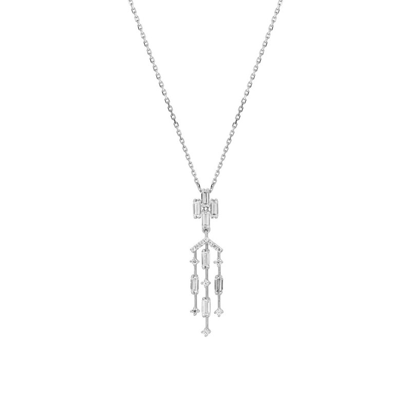 Collier Femme - Oxyde de zirconium - Argent 925 - Longueur : 42 cm