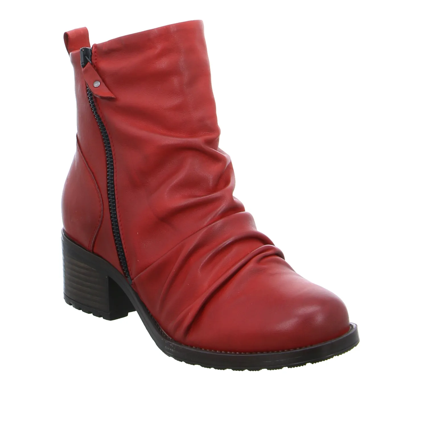SCHUHENGEL Stiefelette Rot Leder
