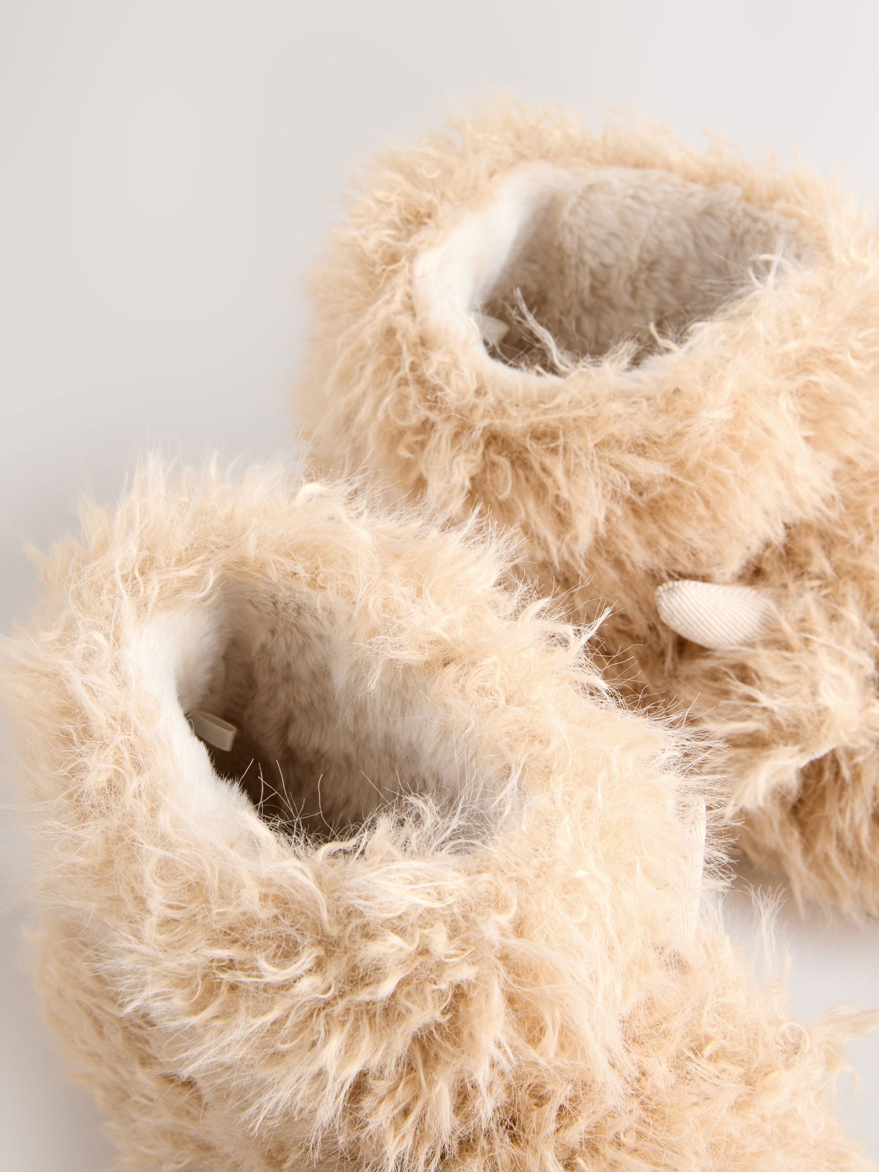 Tan Brown Hamish Cow - Pantoffellaarzen met imitatiebont