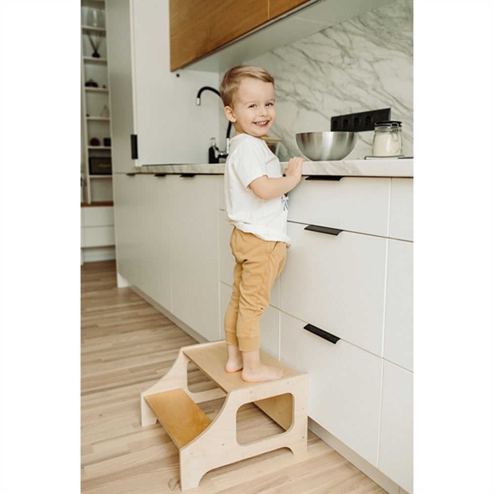 Step Stool Natural - Duck Woodworks → Luksusbaby.dk