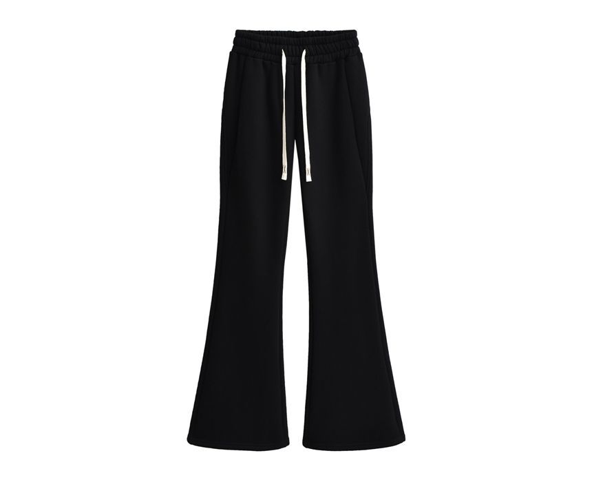 Ulark - High Rise Plain Flared Sweatpants
