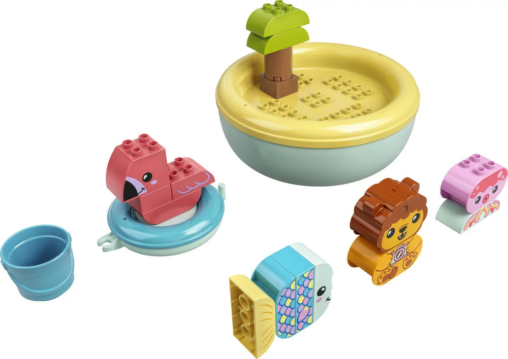 LEGO®DUPLO 10966 - JOUET DE BAIN : L’ILE FLOTTANTE DES ANIMAUX