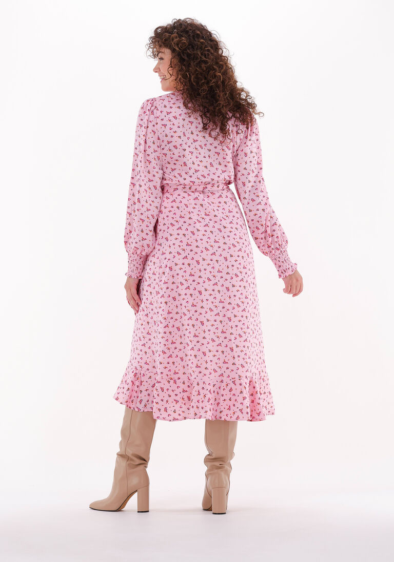 NEO NOIR roze neo noir midi jurk eva precious rose dress