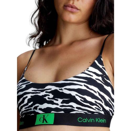 Calvin Klein Jeans - LGHT LINED BRALETTE SPLIT TIGER PRINT - Blanco