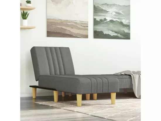 Prolenta Premium - Chaise longue gris foncé tissu