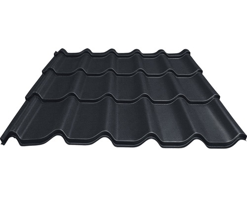 PRECIT metalen tegel Big Stone grafietgrijs RAL 7024 1100 mm x 1170 mm x 0,5 mm