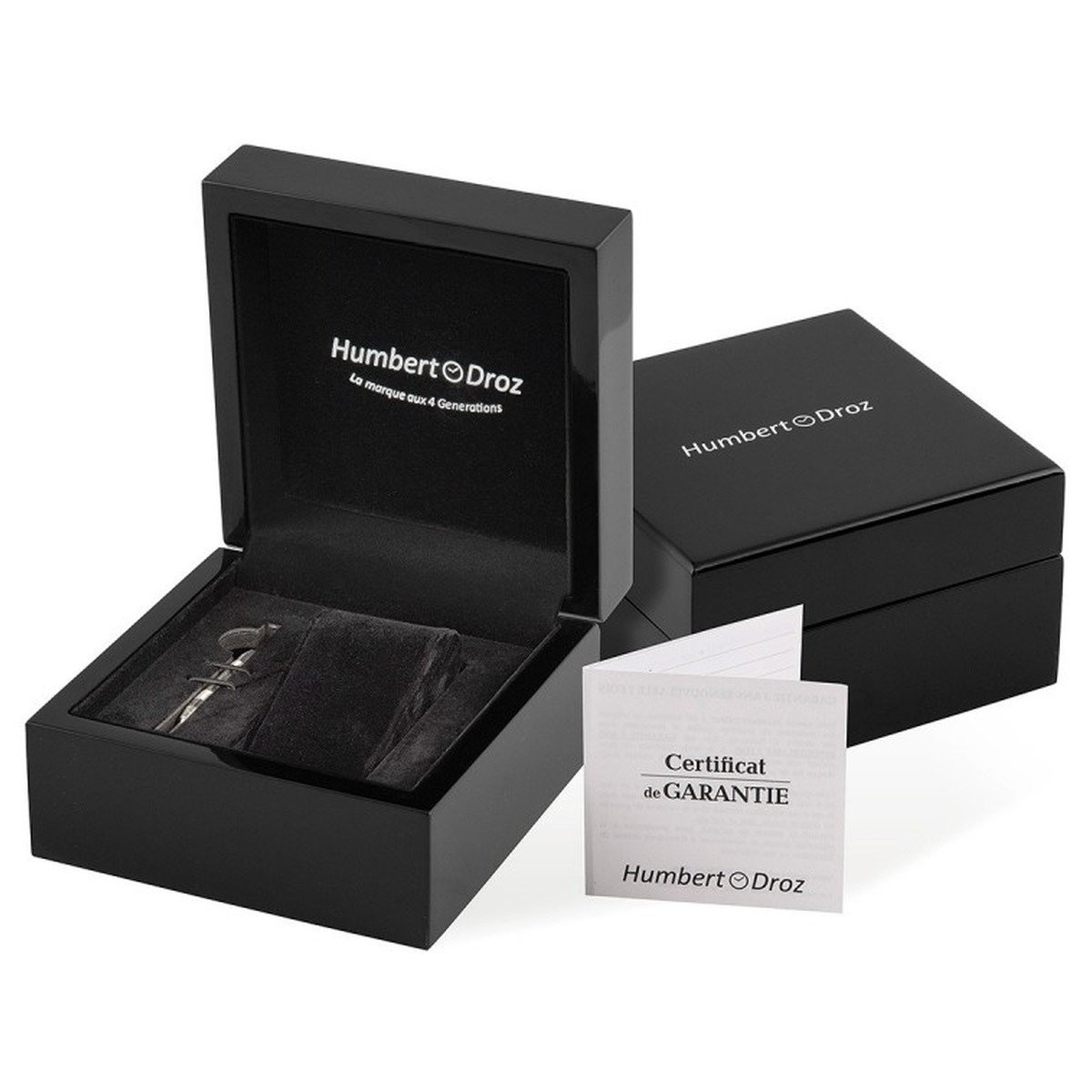 Montre HUMBERT-DROZ hd7 homme chronographe, bracelet cuir noir